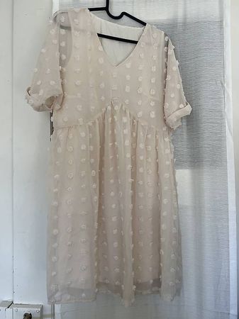 Kleid Gr. S/M helles Rose mit Punkten 
