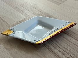 Sehr schöne RAUTENFÖRMIGE SCHALE „Gardini & Gardini“ / Top!
