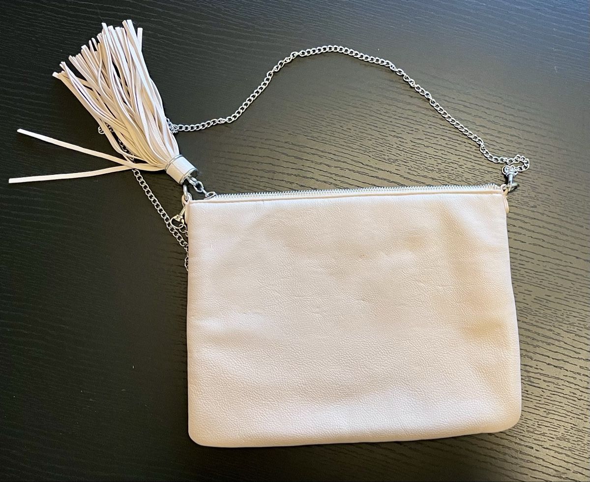 H&M Borse da donna: H&M Clutch mit Quaste, helles altrosa – Usato da Basel venduto da Nath- 3