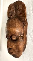 🟢 Masque Africain en bois sculpté /Afrikanische Holzmaske