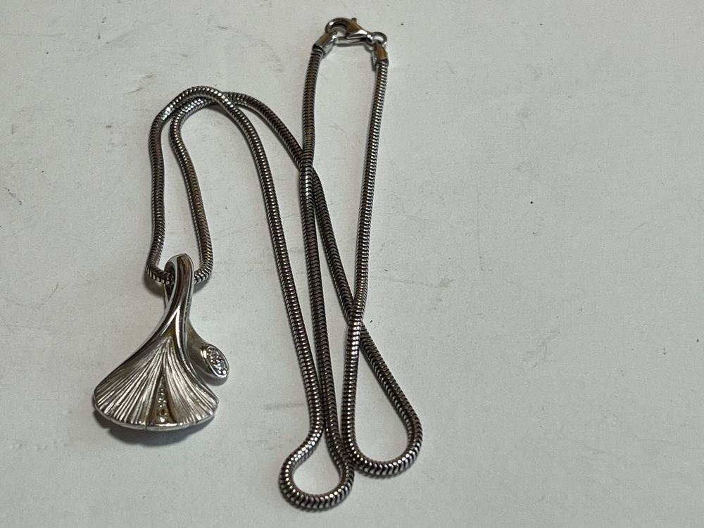 Collier Et Pendentif Nina Ricci En Argent Massif 925 - Bijou De Marque, Occasion