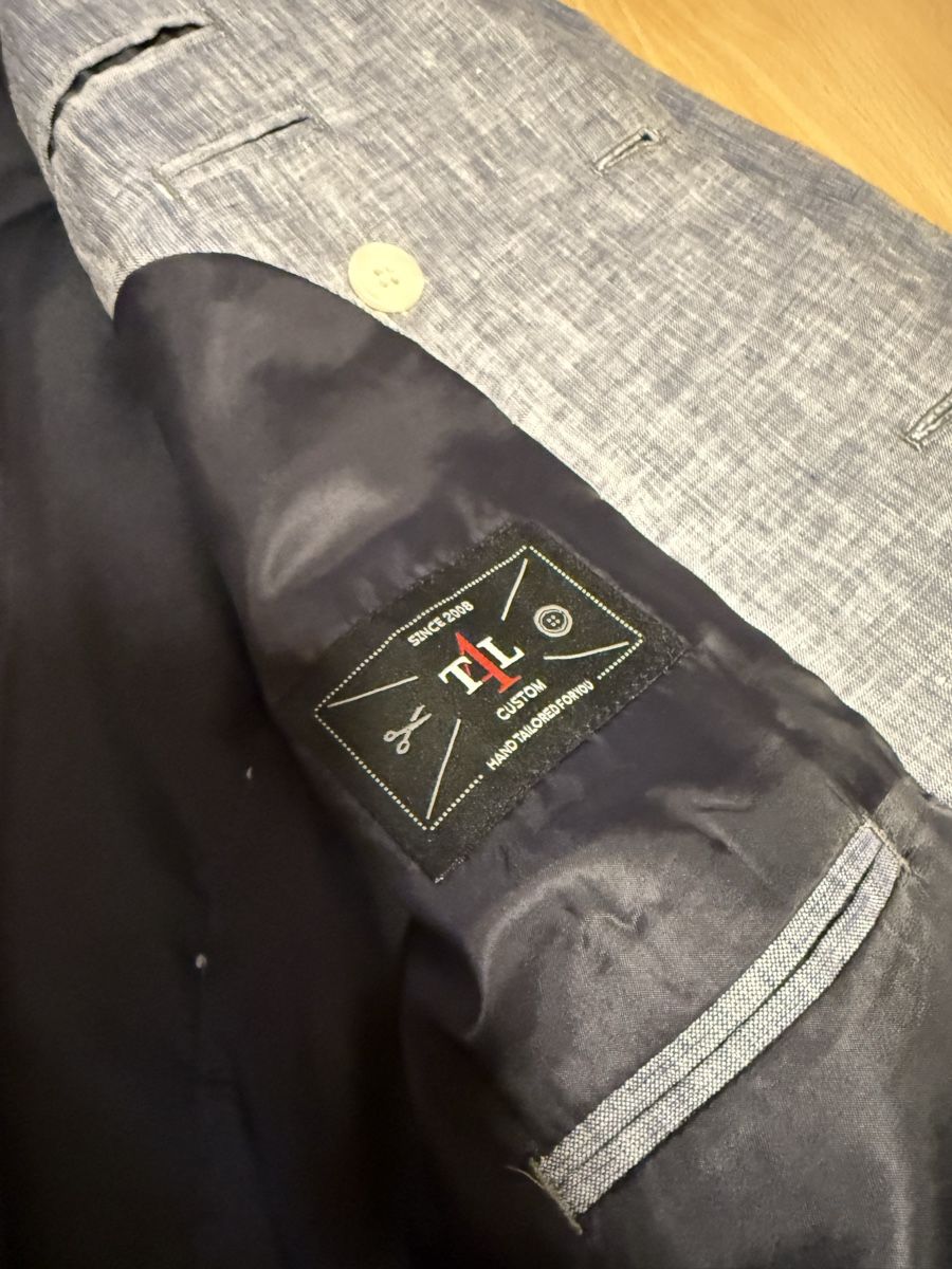 Anzüge: Light Blue Linen Summer Blazer, Custom Tailored, Size M – Gebraucht aus Niederlenz von thomas_1926 2