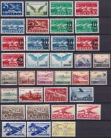 1923-1988, 34 Flugpostmarken postfrisch/ungebraucht, K:450.-