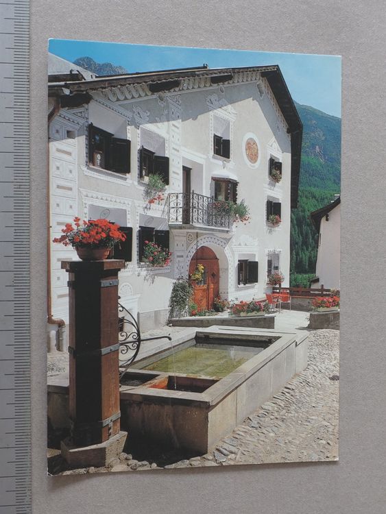 Scuol, 1993, Bauernhaus, Dorfbrunnen, ViQuelle Kaufen auf Ricardo