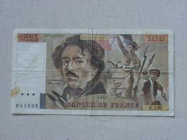 100 France Francs Geldschein, 1985, Selten, Sammlerstück