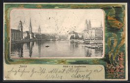 Zürich, Blick von der Quaibrücke im Un