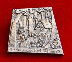 Fasnachtsplakette Carnaval Biel-Bienne  Kinderumzug 1973