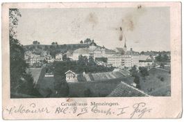 Gruss aus Menzingen, Feldpost, gelaufen 1909