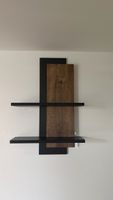 Wandregal Holz schwarz modern neuwertig
