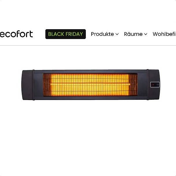 Ecofort Radiatori: Infrarotstrahler ecoQ Sole 2000 – Usato da Blumenstein venduto da marycherry