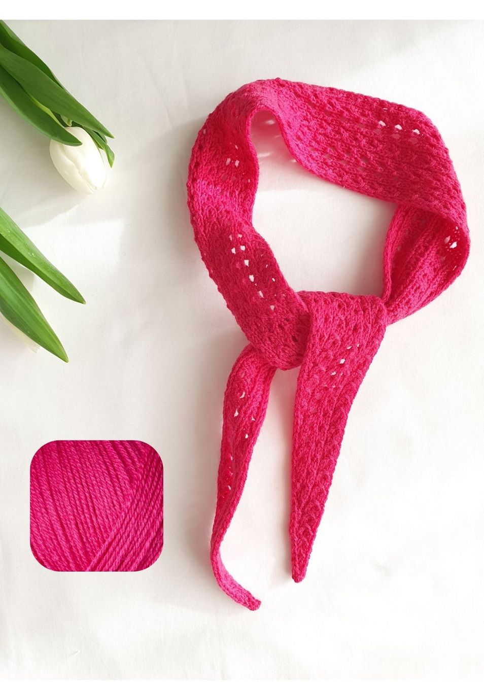 Foulards, Tücher & Schals: Mini scarf, Strickschal, Handgestrickt, Unikat, Geschenk – Neu und originalverpackt aus Neunkirch von Sandramay 3