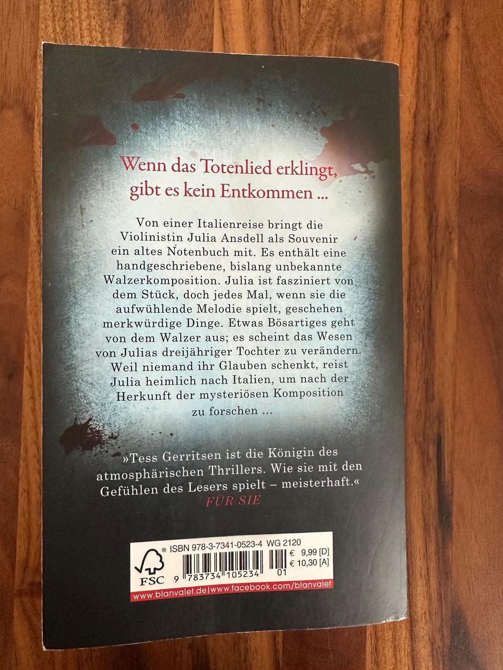 Bücher: Tess Gerritsen - Totenlied, Thriller – Gebraucht aus Olten von MattRed 1