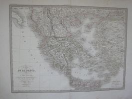 Carte de la Grèce et de l'Archipel par M.LAPIE, Paris 1832