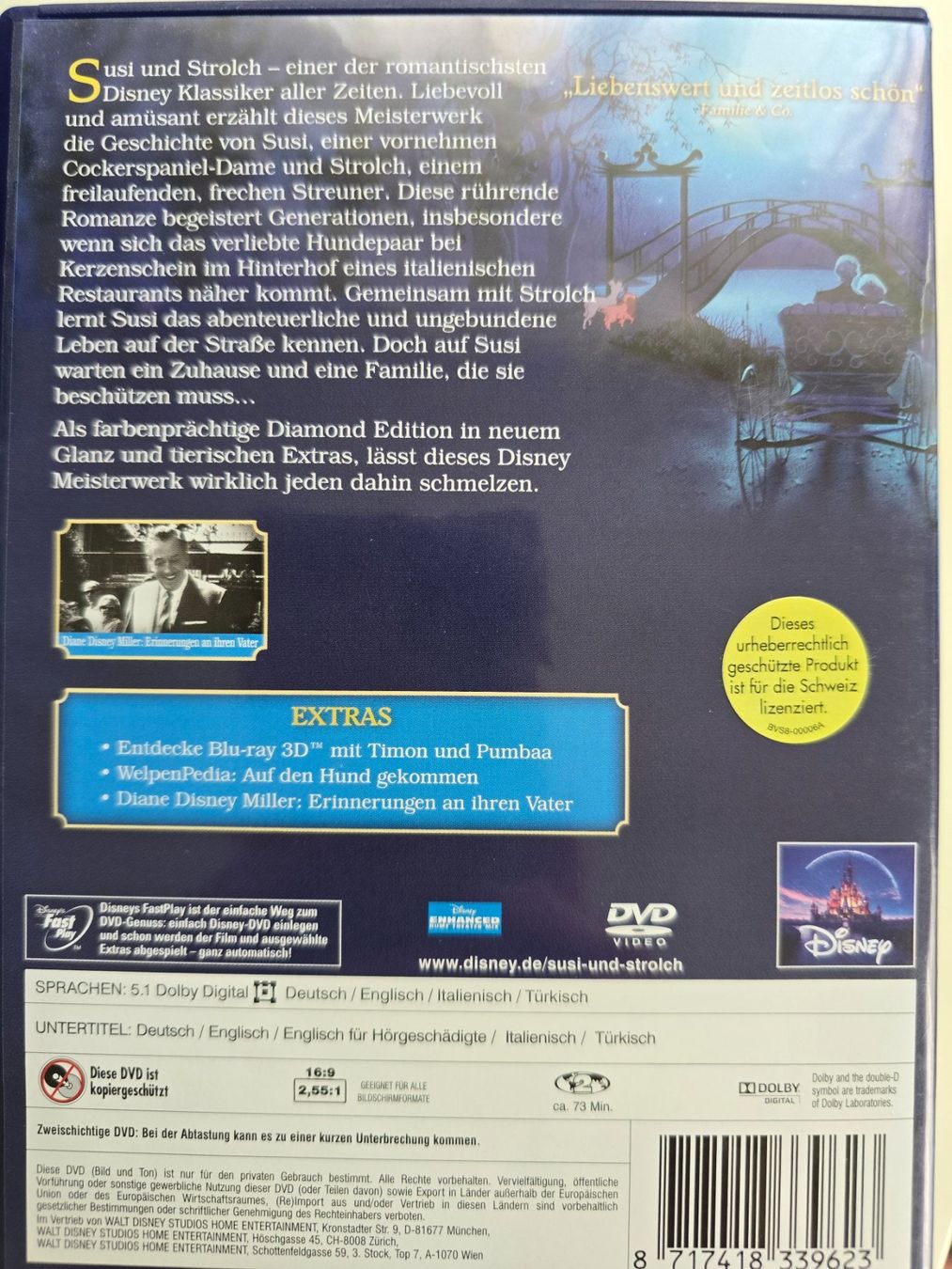 Tutti i DVDs: SUSI UND STROLCH - DIAMOND EDITION – Usato da Buchrain venduto da reloca 1