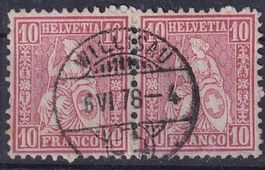 Sitzende Helvetia Paar 10 .V-O WILLISAU+++
