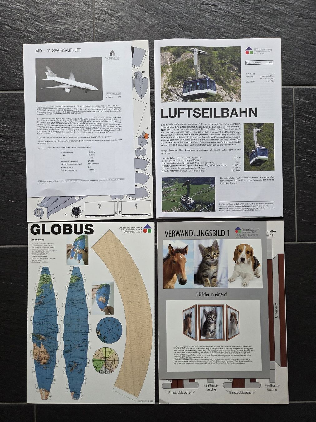 Bastelsets: Bastelbogen Set 4 Modelle Papier neu – Neu (gemäss Beschreibung) aus Russikon von Bonofox