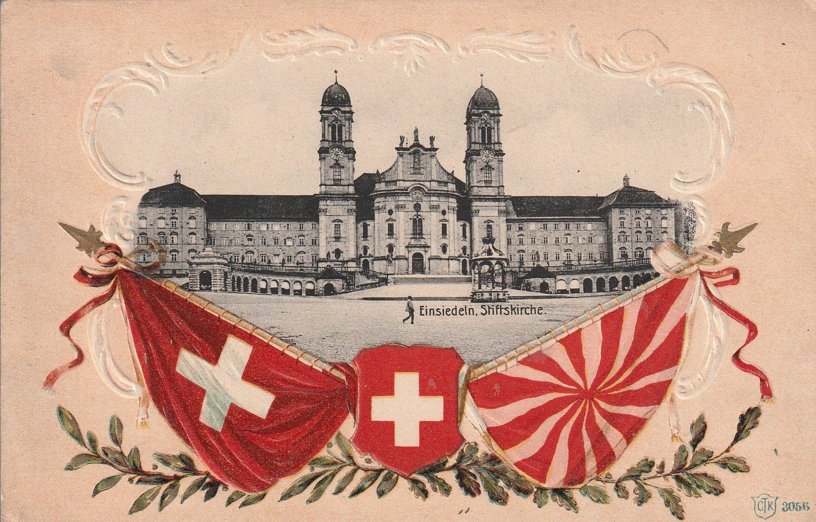 Ansichtskarten: Kt.Schwyz-Einsiedeln-Präge Litho – Gebraucht aus uttwil von Koehlerfred