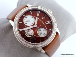 BLANCPAIN LEMAN DUAL TIME 18K & DIAMANTEN LUXUS DAMENUHR