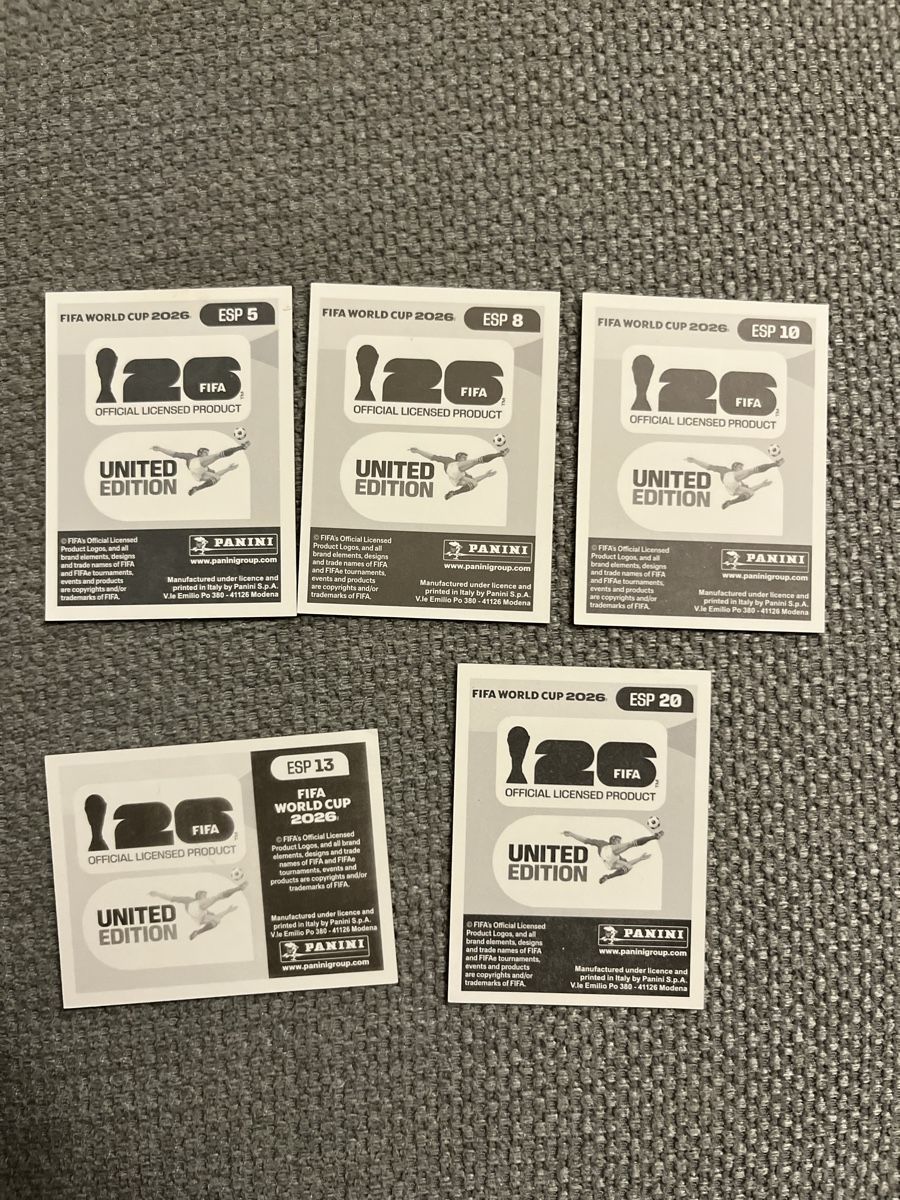 Panini Carte collezionabili: Panini WM Sticker Spanien ESP5 ESP8 ESP10 ESP13 ESP20 – Nuovo (secondo la descrizione) da Stäfa venduto da greety1981 1