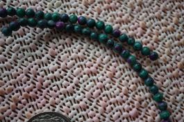 Kugel Strang 5mm  Rubin , Imitat aus Magnesium&Farbe