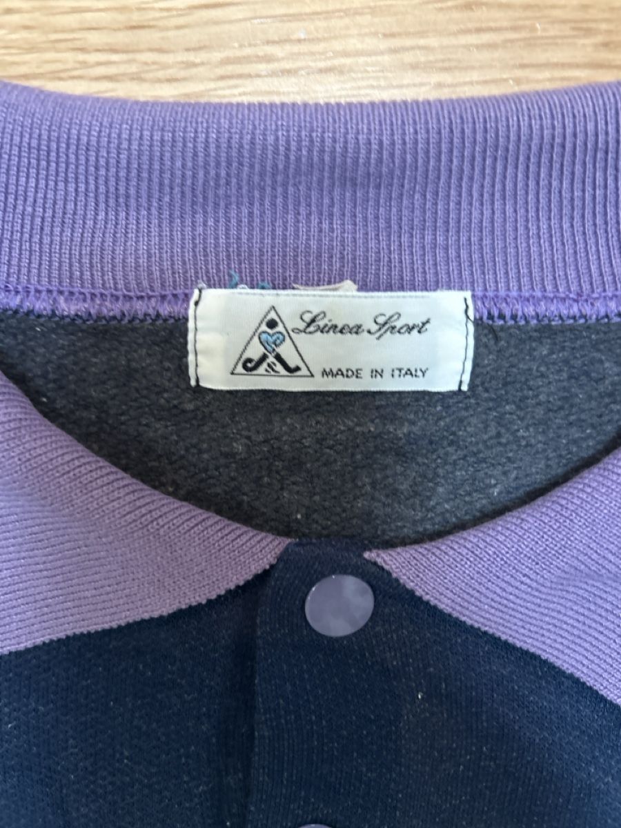 Maglioni & Felpe: Retro Langarmshirt mit Kragen bunt Grösse S – Usato da Luzern venduto da ThrowbackVintage 1