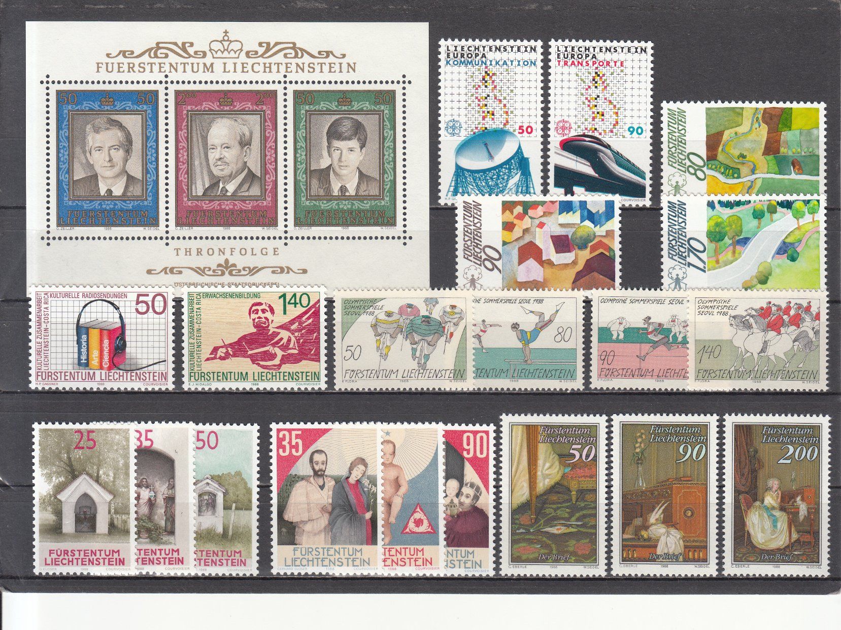 Tous les timbres: FL 1988 postfrisch – D'occasion à Bürglen TG par StampGraf