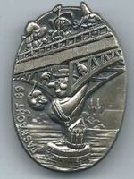 Fasnachtsplakette Basel, "Blaggedde" 1989 (Silber)