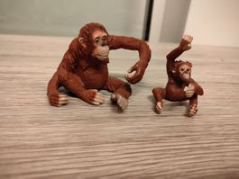 Schleich Orang Utan Wild Life Sammlung Familie Affe