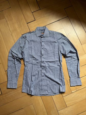 ETERNA - Hemd blau-weiss kariert 39 (M)