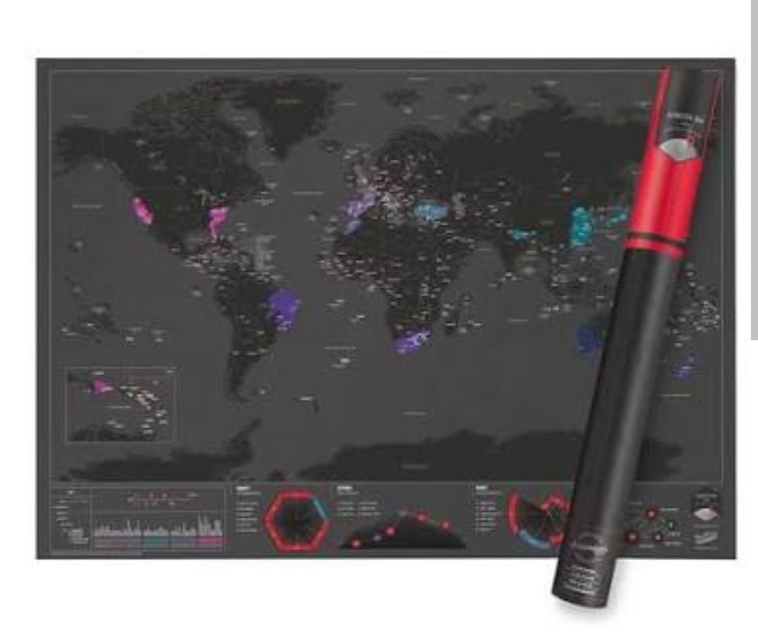 Foto & Immagini: Mappa del mondo da grattare "Fun Trip Capitals Edition"  – Nuovo (secondo la descrizione) da Novazzano venduto da Ruzzina