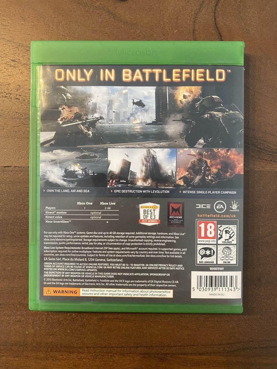 Microsoft Giochi: Battlefield 4 für Xbox One – Usato da Thunstetten venduto da Virus_33 2
