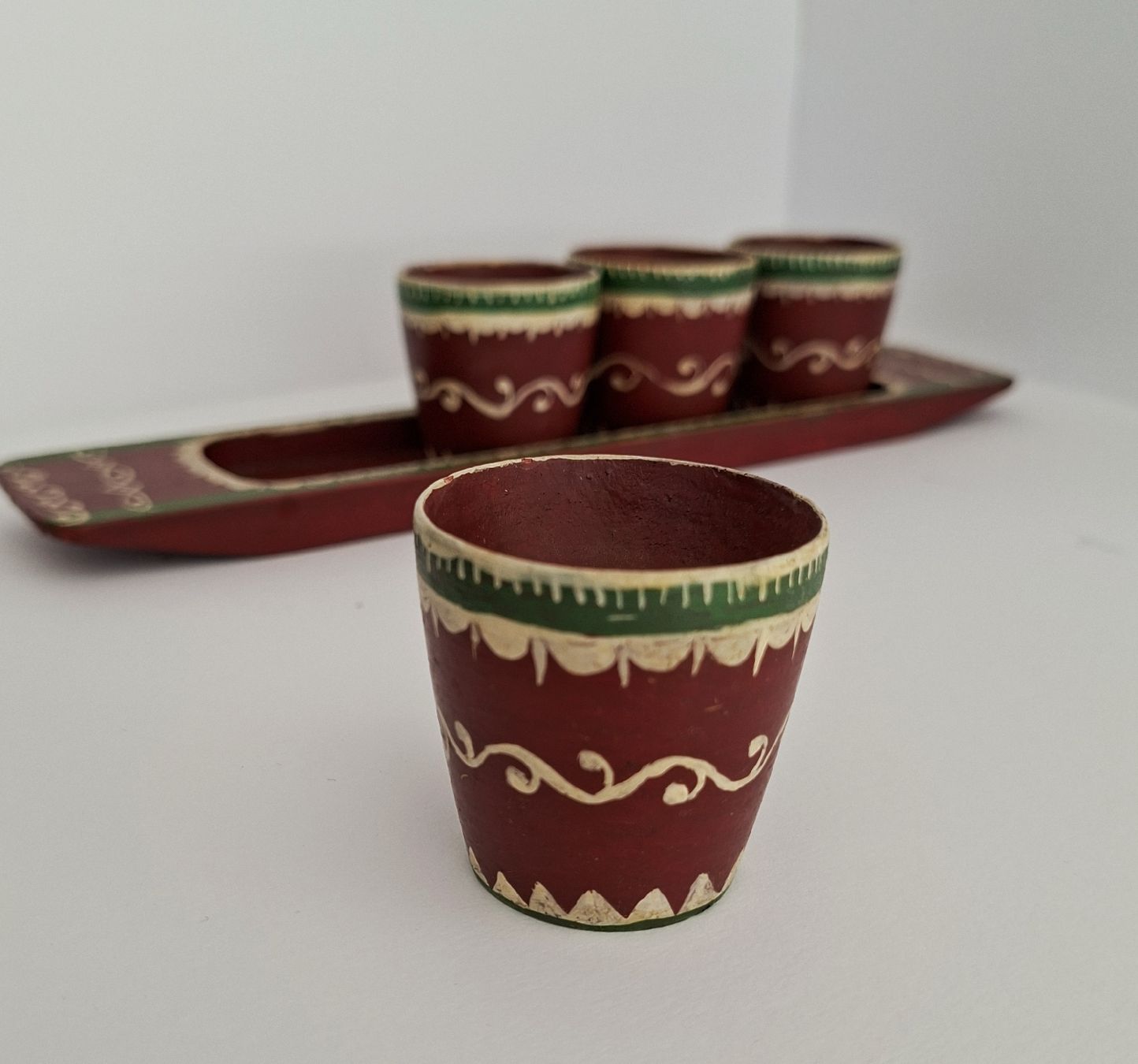 Altre Stoviglie: Vintage 5-teiliges Eierbecher Set aus Holz – Usato da Dietikon venduto da Magi2 3