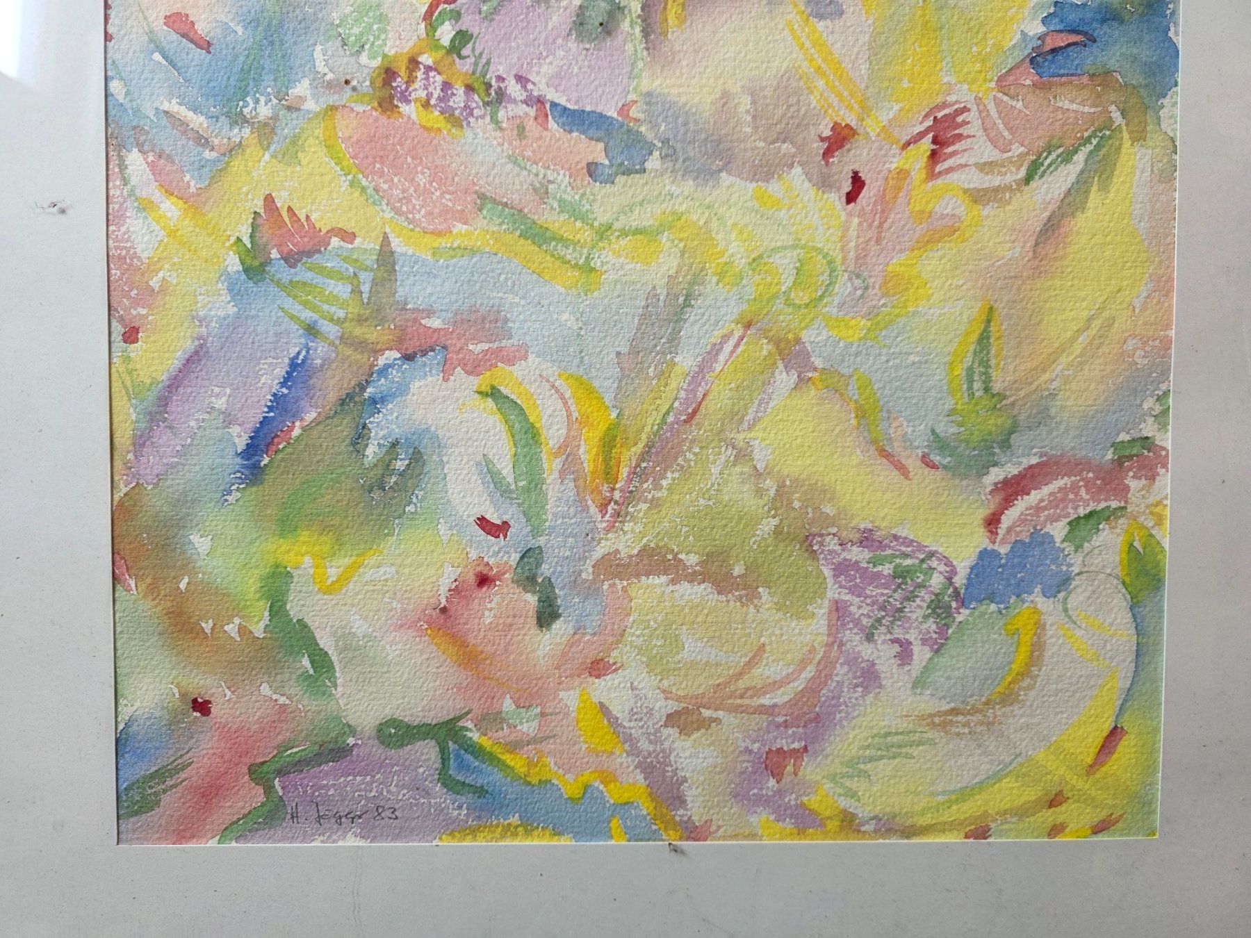Dipinti: florales Gemälde Bild Aquarell sig.:H. Jäggi oder Jäger 1983 – Usato da Walterswil BE venduto da Lonitti 7