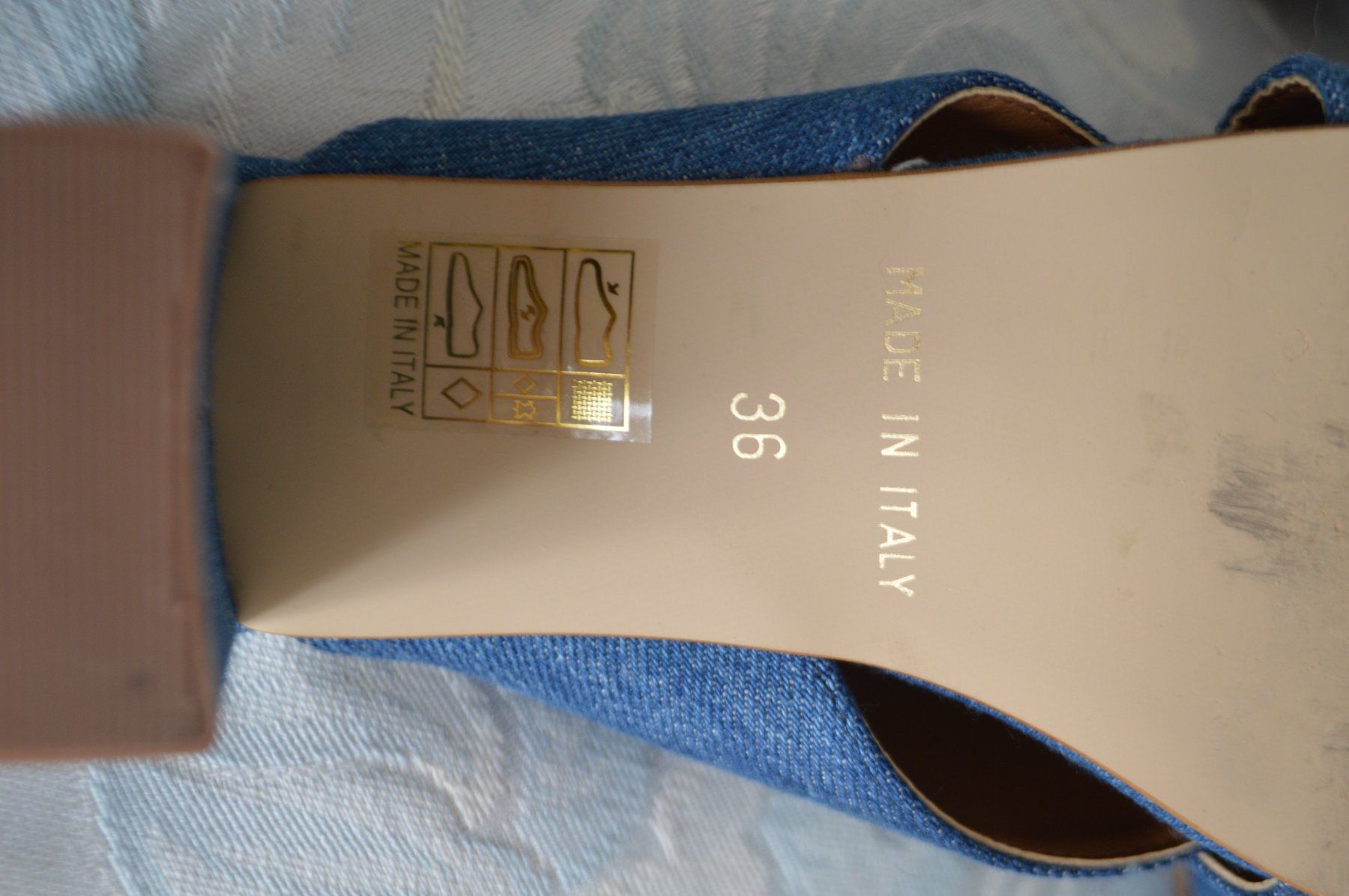 Damenschuhe: Bellissimo sandalo in pelle e jeans – Neu (gemäss Beschreibung) aus Brione s. Minusio von clk_8kjj 4