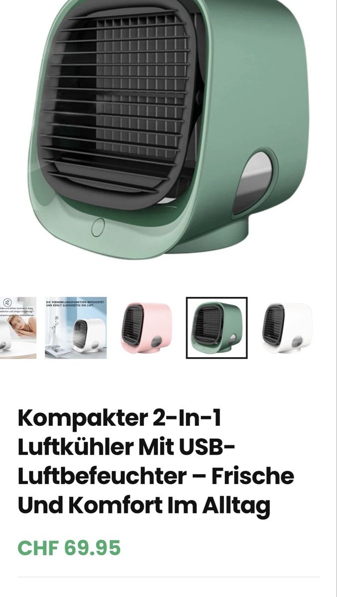 Climatiseurs: Air Cooler klein neu, originalverpackt – Neuf avec emballage d'origine à Füllinsdorf par Nanna22