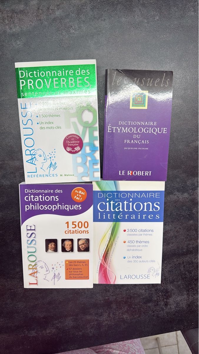 Libri: Lot de 4 dictionnaires Larousse: Proverbes, Citations – Nuovo (secondo la descrizione) da Blonay venduto da Simba1094