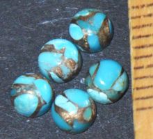 Mineralien Set L-3825 – 5 Stück Blauer Kupfer Türkis 4x4mm