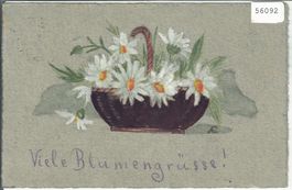 Viele Blumengrüsse - Handgemalt