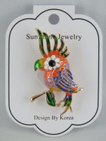 Bunte - PAPAGEIEN - Brosche 🦜 aus Korea - Neu