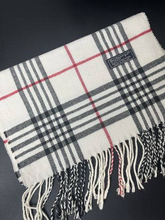 Écharpe Burberry blanc laine 