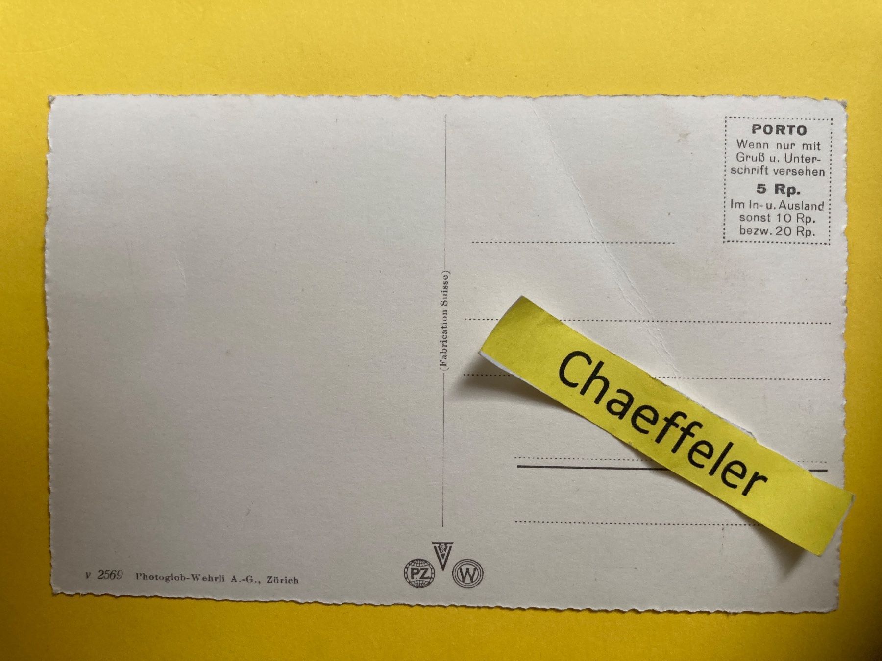 Cartoline postali: Inner-Arosa, Carmena -Hütte – Usato da Zürich venduto da Chaeffeler 1