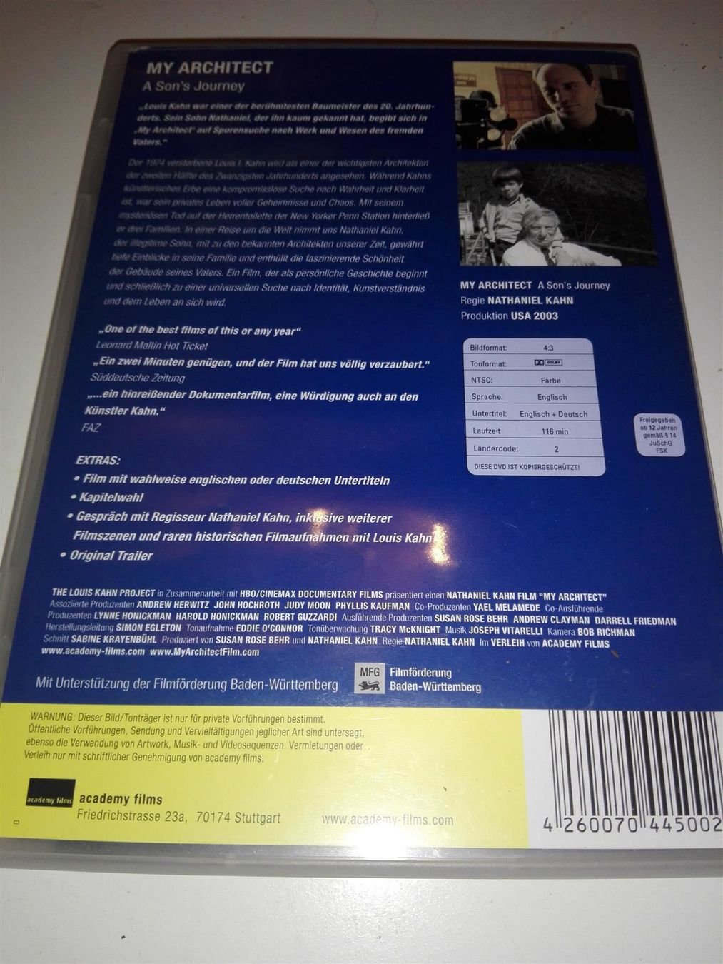 Alle DVDs: My Architect - A Son's Journey – Gebraucht aus St. Gallen von elkapone 6