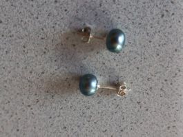 Perlen Ohrstecker, Silber 925