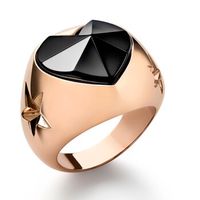 Bague BACCARAT-Paris „Étoile de mon Cœur“, Argent plaqué or