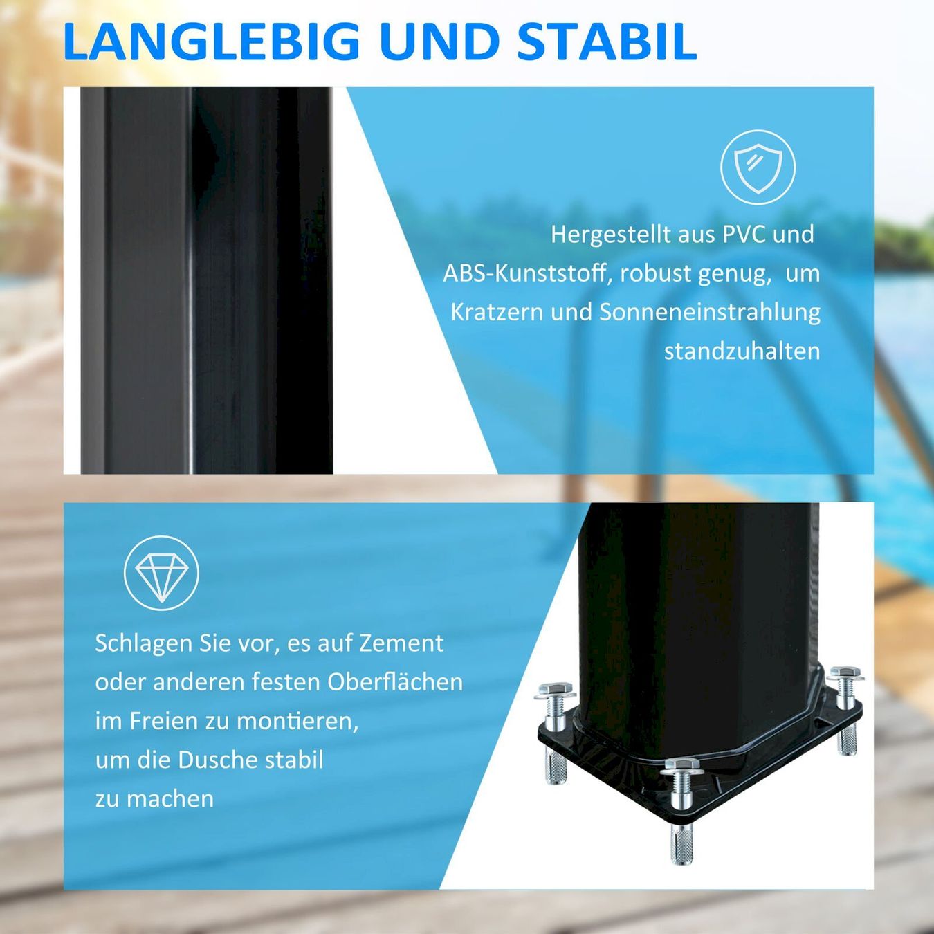 Schwimmbad: Solardusche 35 Liter 0-55°C schwarz – Neu und originalverpackt aus Bottighofen von zaap 4