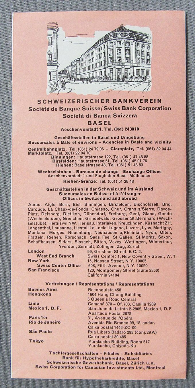 Dokumente: Plan von Basel von 1966 - Faltplan - Stadtplan – Gebraucht aus Auenstein von Padabimbim 1