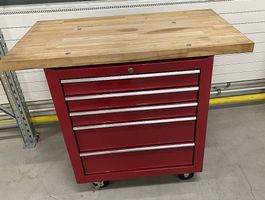 Schubladenstock mit Holzplatte