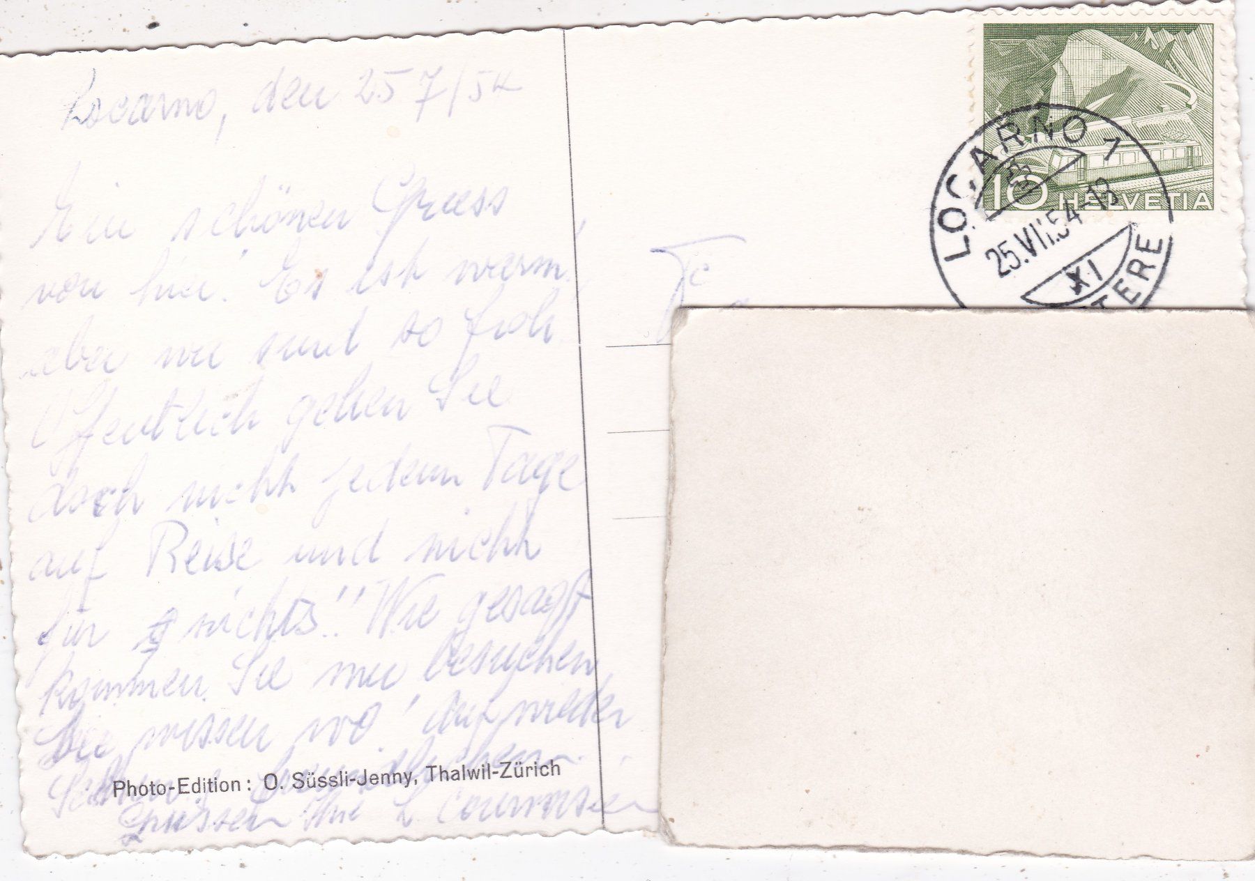 Cartes postales: Locarno Piazza Grande 1954 – D'occasion à Herisau par Lisegrat2008 1