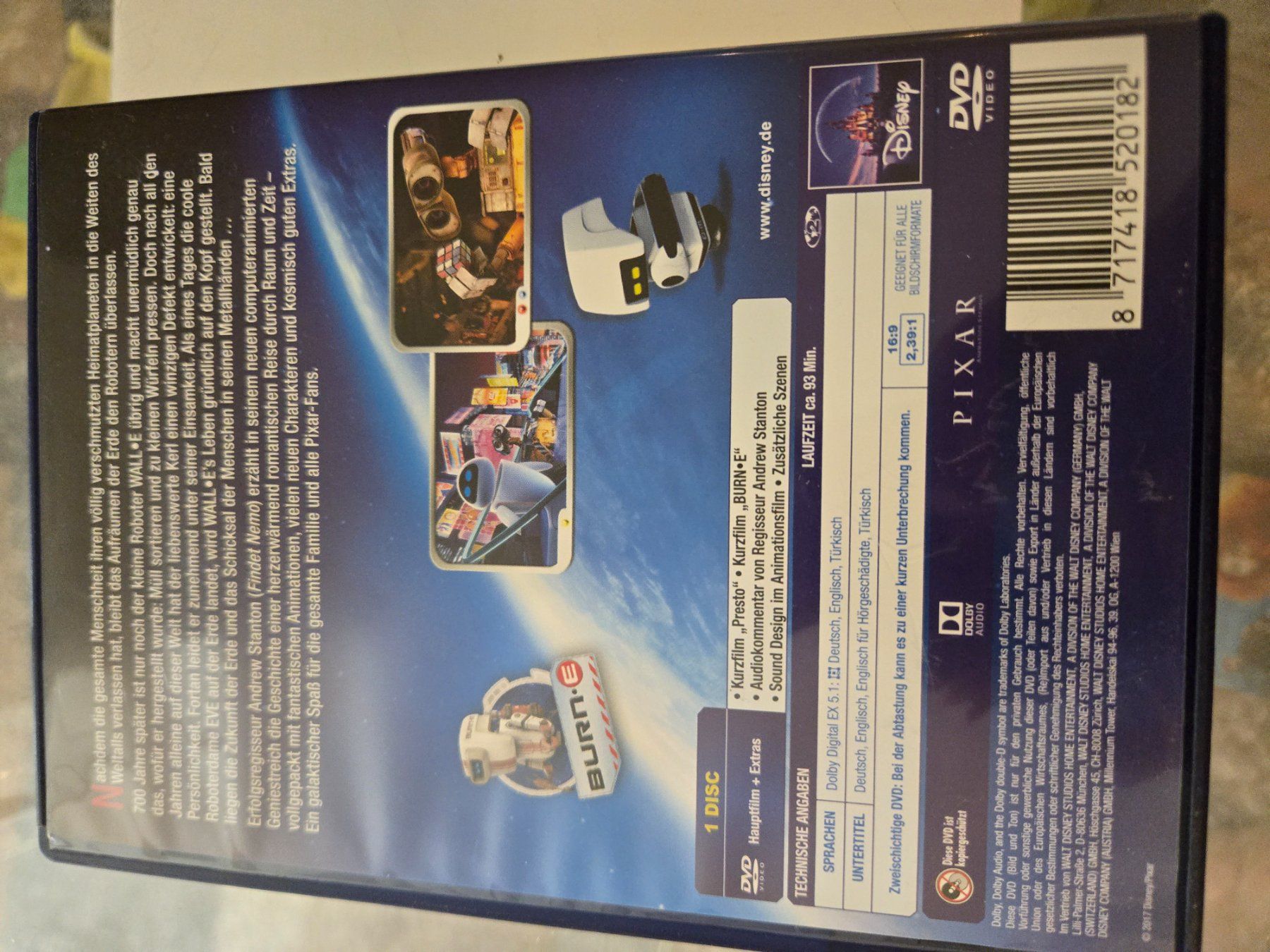 Alle DVDs: Wall-E DVD – Gebraucht aus Bussigny von Kfdlt 1
