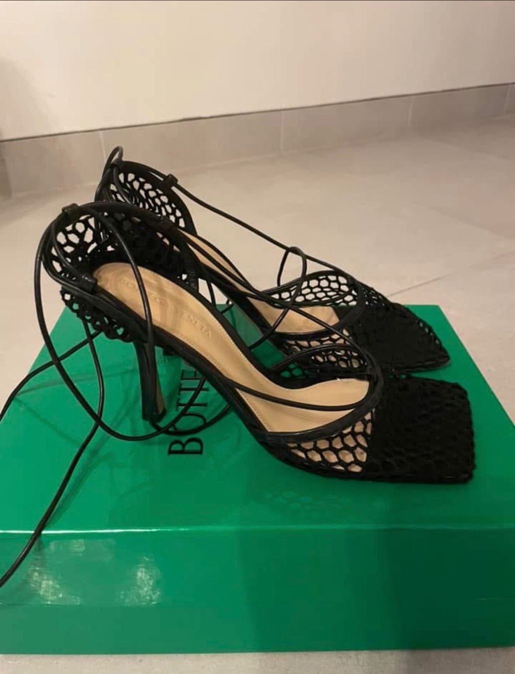 Bottega Veneta Scarpe da donna: Bottega Veneta square mesh sandal – Usato da Uster venduto da Tanyushka